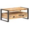 vidaXL Coffee Table Brown and black Rough mango wood, steel