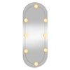 vidaXL Wall Mirror With LED Light Transparent, Warm White, Cold White