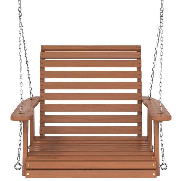 vidaXL Garden Swing Chair Brown Solid fir wood, galvanized iron
