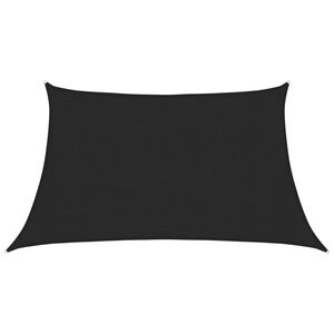 vidaXL Sunshade Sail 1.75 oz/ft² Black 3/4x6.6' HDPE
