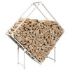 vidaXL Firewood Rack White 39.4x9.8x39.4" Cold-rolled steel