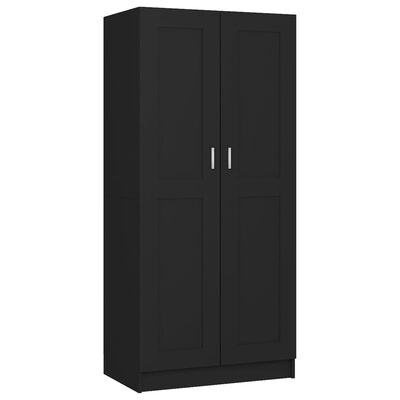 vidaXL Wardrobe Black 32.5"x20.3"x70.9" Engineered Wood