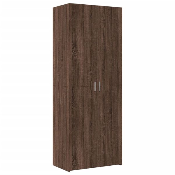 vidaXL Highboard Brown Oak 27.6"x16.7"x72.8" Engineered Wood