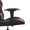 vidaXL Gaming Chair Black and Wine Red Faux Leather