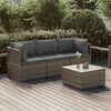 vidaXL Garden Lounge Set Grey PE rattan Modular, Sectional