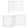 vidaXL Dog Gate Set of 12 White Poplar wood Foldable, multi-panel