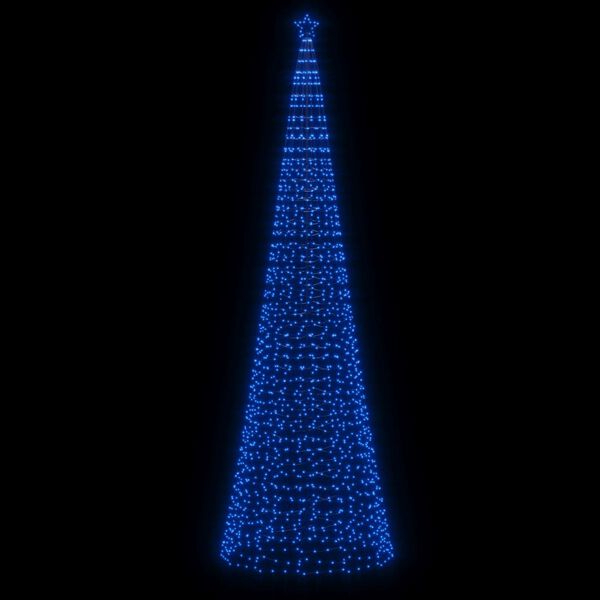 vidaXL Led Christmas Tree Blue, Dark Green Copper, Iron Extra Tall