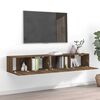 vidaXL TV Cabinet Set Set of 2 Smoked oak Engineered wood TV Cabinet Set