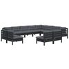 vidaXL Garden Lounge Set Black and Anthracite