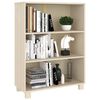 vidaXL Book Cabinet Honey Brown Solid Pinewood, MDF Medium Book Cabinet