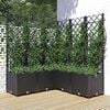 vidaXL Garden Planter Black Polypropylene Large Planters
