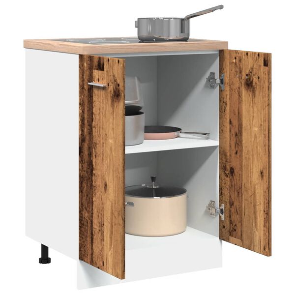 vidaXL Bottom Cabinet Old Wood Engineered Wood 23.6 x 18.1 x 32.1 in