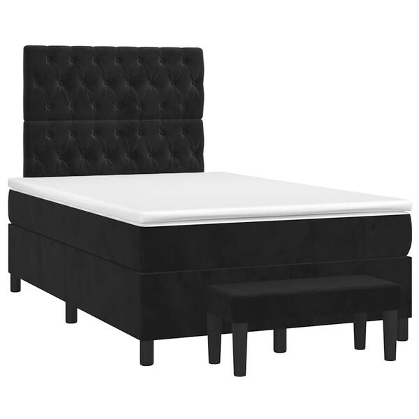 vidaXL Box Spring Bed with Mattress Black