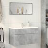 vidaXL Sink Cabinet Concrete grey Engineered wood 31.5 x 15.2 x 18.1 in