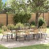 vidaXL Garden Dining Set 9 pcs Brown poly rattan