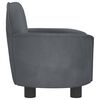 vidaXL Dog Bed Dark Grey Velvet Small Sturdy Dog Sofa Other Modern