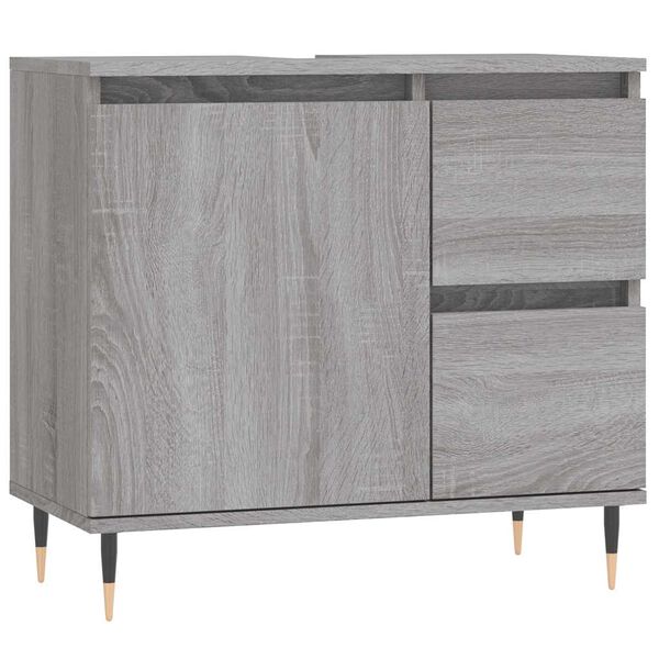 vidaXL Bathroom Cabinet Grey Sonoma Engineered Wood Compact