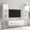 vidaXL TV Cabinet Set of 2 White Engineered wood Medium TV Cabinet