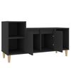 vidaXL TV Cabinet Black Engineered wood 39.4 in x 13.8 in x 21.7 in