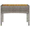 vidaXL Garden Bench Grey PE rattan, powder-coated steel, solid acacia wood