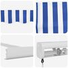 vidaXL Retractable Awning Blue and White 177.17" x 118.11