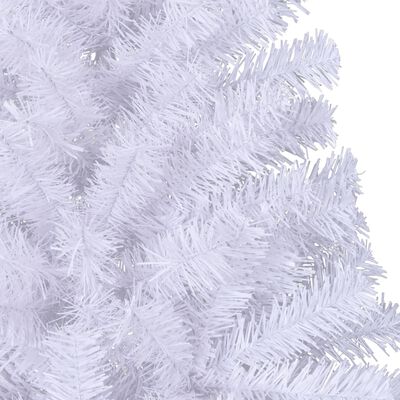 vidaXL Artificial Half Christmas Tree with Stand White 6 ft PVC
