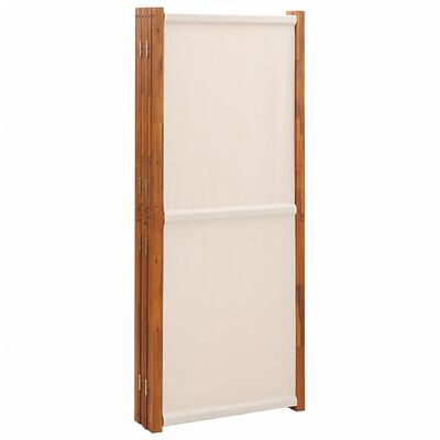 vidaXL 6-Panel Room Divider Cream White 165.4"x70.9"