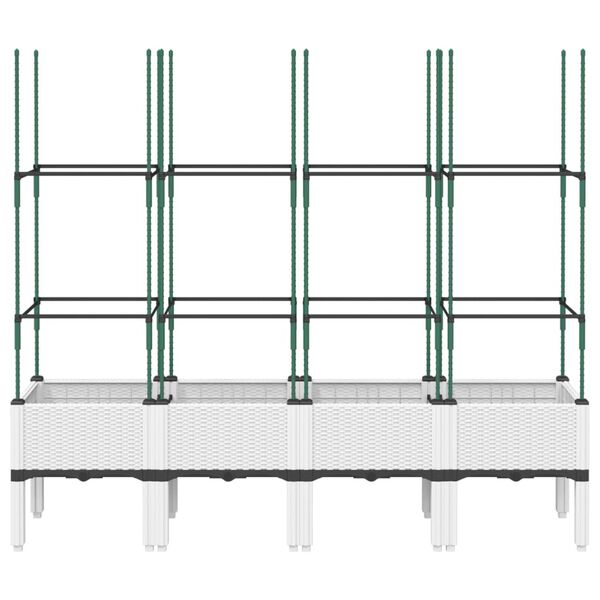 vidaXL Garden Planter White Polypropylene Large Garden Planter