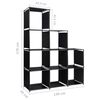vidaXL Display Staircase Black Steel and fabric Large Storage