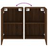 vidaXL TV Wall Cabinet Brown Oak Engineered Wood 15.9 x 11.8 x 23.6 in