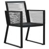 vidaXL Garden Dining Set Black PVC Rattan 5 Piece Ergonomic