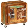 vidaXL Bedside Cabinet Multicolor Solid reclaimed wood Medium Portable
