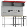vidaXL Work Bench Set with Shelf 8 pcs Gray 200 x 55 x 200 cm Steel