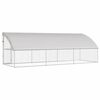 vidaXL Dog Kennel 3 pcs Silver 19.69 x 6.56 x 6.56 ft Galvanised steel