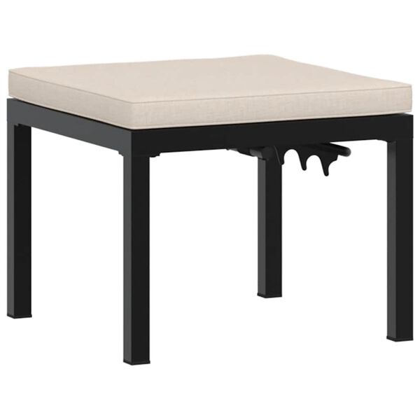 vidaXL Bench Set Black, Taupe Powder-coated steel, Fabric (100% polyester)