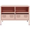 vidaXL TV Cabinet Pink Cold-rolled steel Medium TV Cabinet Rectangular