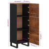 vidaXL Highboard Reclaimed wood color, mixed color finish