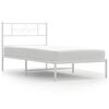 vidaXL Bed Frame White Steel 35.4 x 78.7 in Bed Frame Rectangular