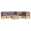 vidaXL Garden Lounge Set Brown and Dark Grey