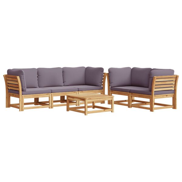 vidaXL Garden Lounge Set Brown and Dark Grey