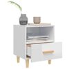 vidaXL Bedside Cabinet Set of 2 High gloss white