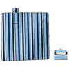 vidaXL Picnic Blanket Foldable Blue and White Stripe 78.7"x78.7" Velvet