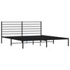 vidaXL Bed Frame Black Powder-Coated Steel 78.7 x 78.7 in
