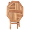 vidaXL Outdoor Table Fine sanded teak Solid Teak wood Small Foldable