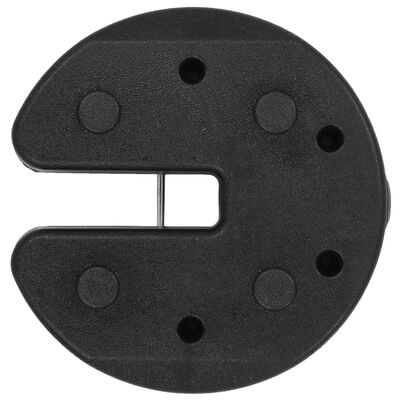 vidaXL Gazebo Weight Plates 4 pcs Black 8.7"x1.2" Concrete
