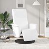 vidaXL Recliner Chair with Footrest White Faux Leather