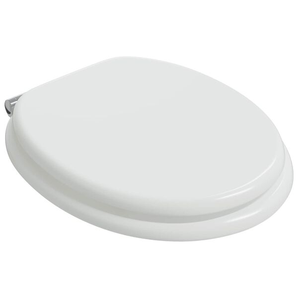 vidaXL Toilet Seats with Soft Close Lids 2 pcs MDF White (2x140798)