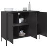 vidaXL Sideboard Black Cold-rolled steel Standard Adjustable Feet