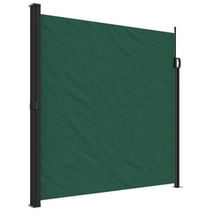 vidaXL Retractable Side Awning Dark green