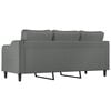 vidaXL 3-seater Sofa Dark Grey Metal Frame, 100% Polyester Fabric, Foam